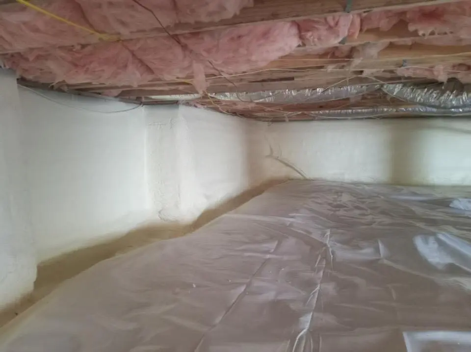 Crawl space encapsulation with closed-cell spray foam for Spray Foam Roofing in Holdrege