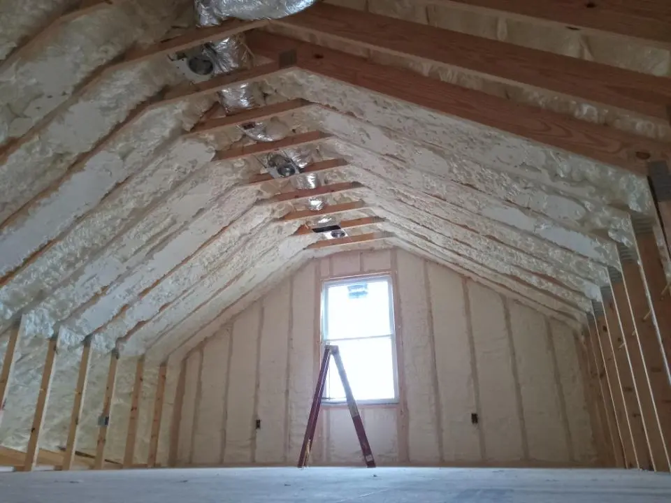 Spray foam roofing application for Crawl Space Insulation project in Holdrege